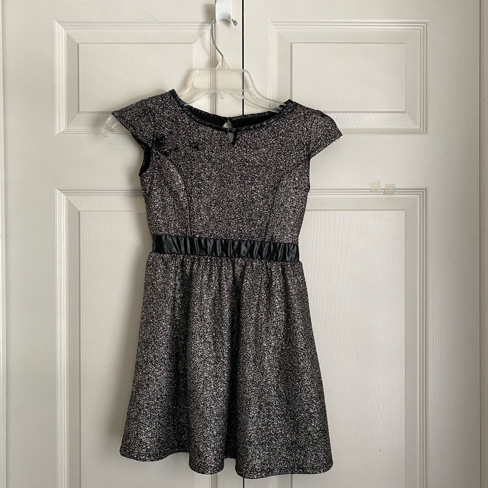 Xhilaration Glittery Black and Silver Formal Dress